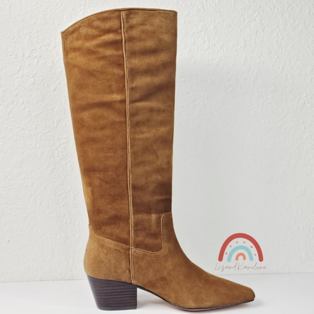 New! J. Crew New Piper Square Toe Knee-high Boots in Suede - Picture 6 of 16